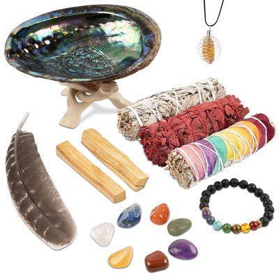WISH WELL Wooden Tripod Stand Set – 4" & 6" – For Abalone Shell, Spheres, Geodes, Crystals