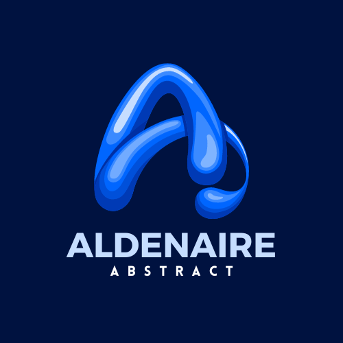 Blue 3D Abstract Letter S Logo