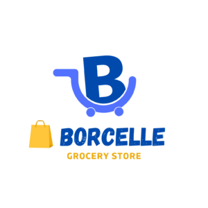 Blue and Orange Simple Grocery Store Logo