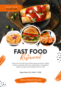 Orange Fast Food Flyer